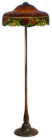 Suess Ornamental Glass Co. / David L. Neuhauser Floral Floor Lamp