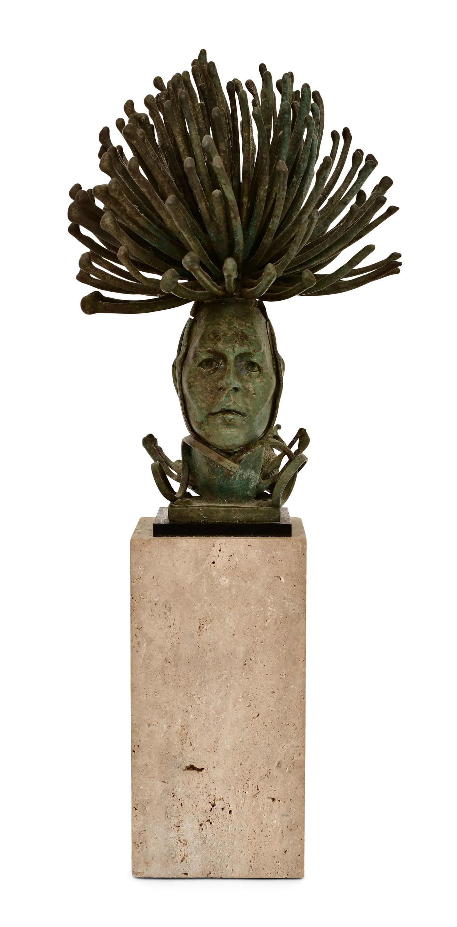 Theodore Gall (American b. 1941), "Merman" Bronze Sculpture: Theodore Gall(American b. 1941)"Merman" Bronze Sculpturebronze on marble plinth basemarked "T. Gall" on left side with copyright14 1/2 x 5 1/2 x 5 3/4 inchesProvenance: Private Collection, Ohio