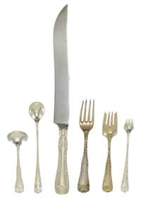 Tiffany & Co. "Wave Edge" Sterling Silver Flatware Set, 28 Pieces