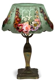 Pairpoint Puffy Floral Table Lamp