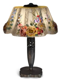 Pairpoint Puffy Floral Table Lamp