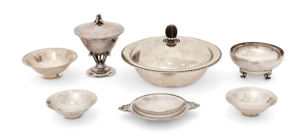 Seven Georg Jensen Sterling Silver Pieces