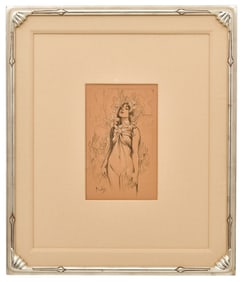 Alphonse Mucha (Czech, 1860-1939), Study for "The Flowers: Lily"