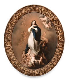 Berlin (KPM) Porcelain Plaque, "The Immaculate Conception of Los Venerables"