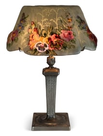 Pairpoint Puffy Floral Table Lamp