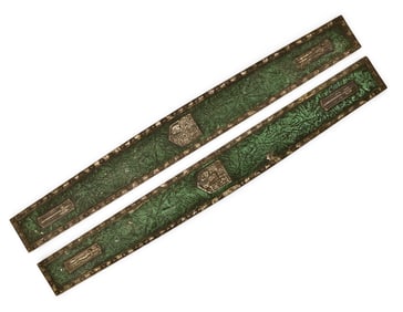 Tiffany Studios, Pair of "Heraldic" Blotter Ends