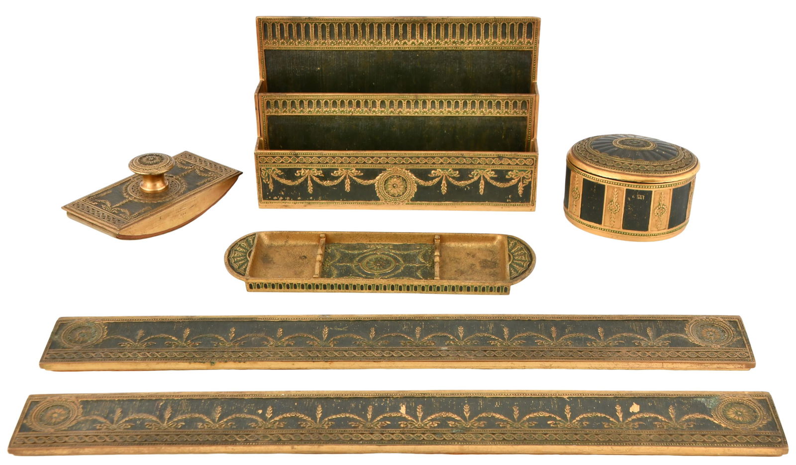 Tiffany Studios Five-Piece "Adam" Desk Set (1 of 10)