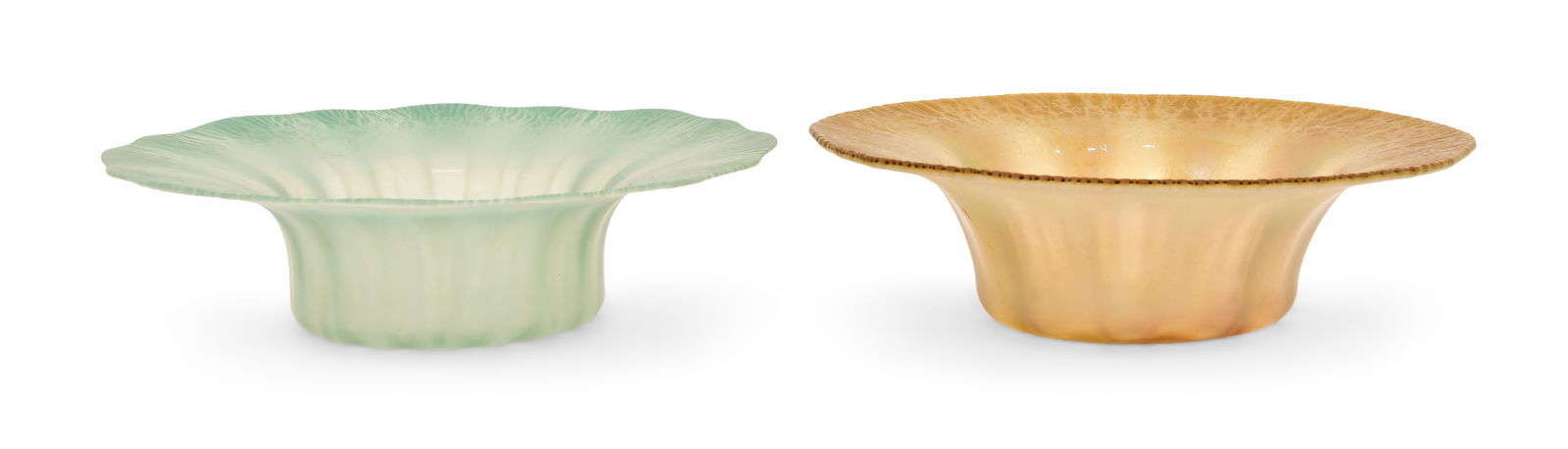 Tiffany Studios, Two Pastel Favrile Glass Bowls (1 of 8)