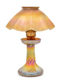 Tiffany Studios Favrile Glass Candle Lamp