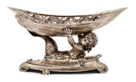 German 800 Silver Figural Centerpiece by Wilkens