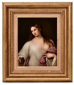 Berlin (KPM) Porcelain Plaque, "Flora"