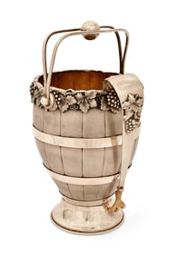 Continental Silver Barrel-Form Ice Bucket