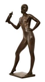 Allan Clark (American, 1896-1950), "Falconer" Bronze Sculpture