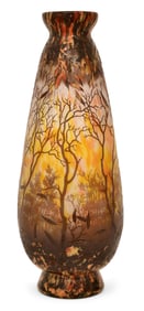 Daum, Nancy, A Large Cameo Glass Scenic Vase