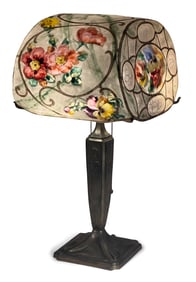 Pairpoint Puffy Floral Table Lamp