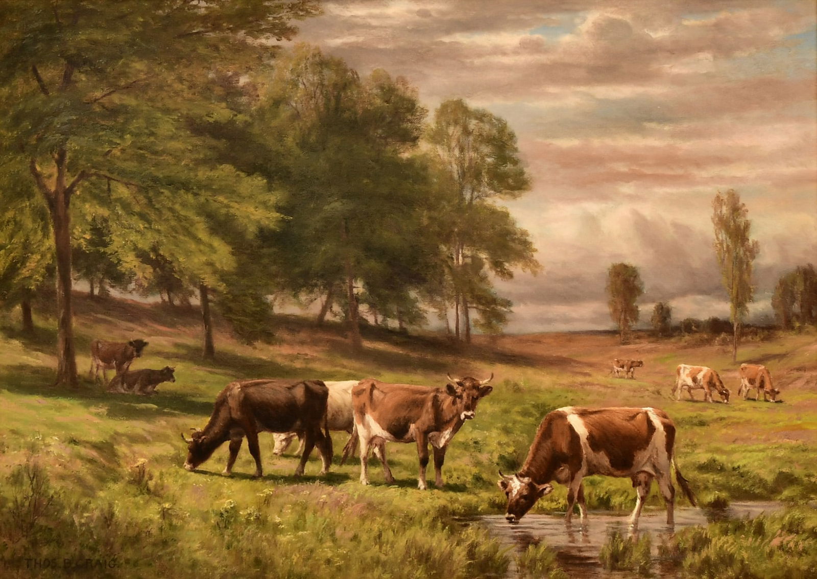 Thomas Bigelow Craig (American, 1849-1924), "In Sunny Meadowlands" (1 of 5)