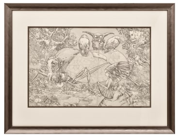 Richard A. Kirk Silverpoint Drawing