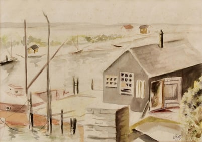 Lois Mailou Jones (American, 1905-1998), Menemsha, Fishing Village, Martha's Vineyard