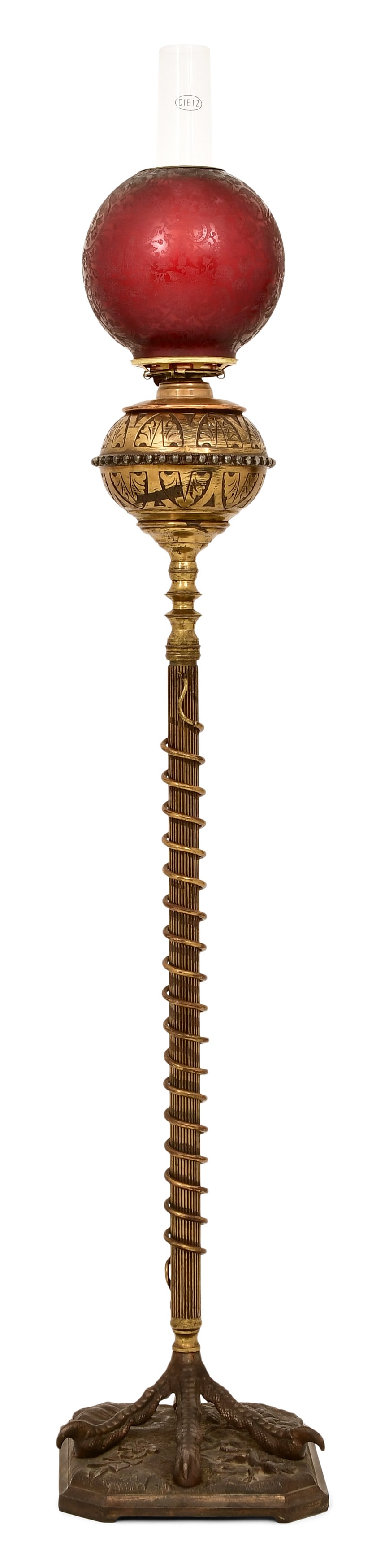 American Aesthetic Movement Brass Floor Lamp (1 of 7)