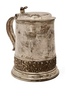 Tiffany & Co. Sterling Silver Repoussé Tankard