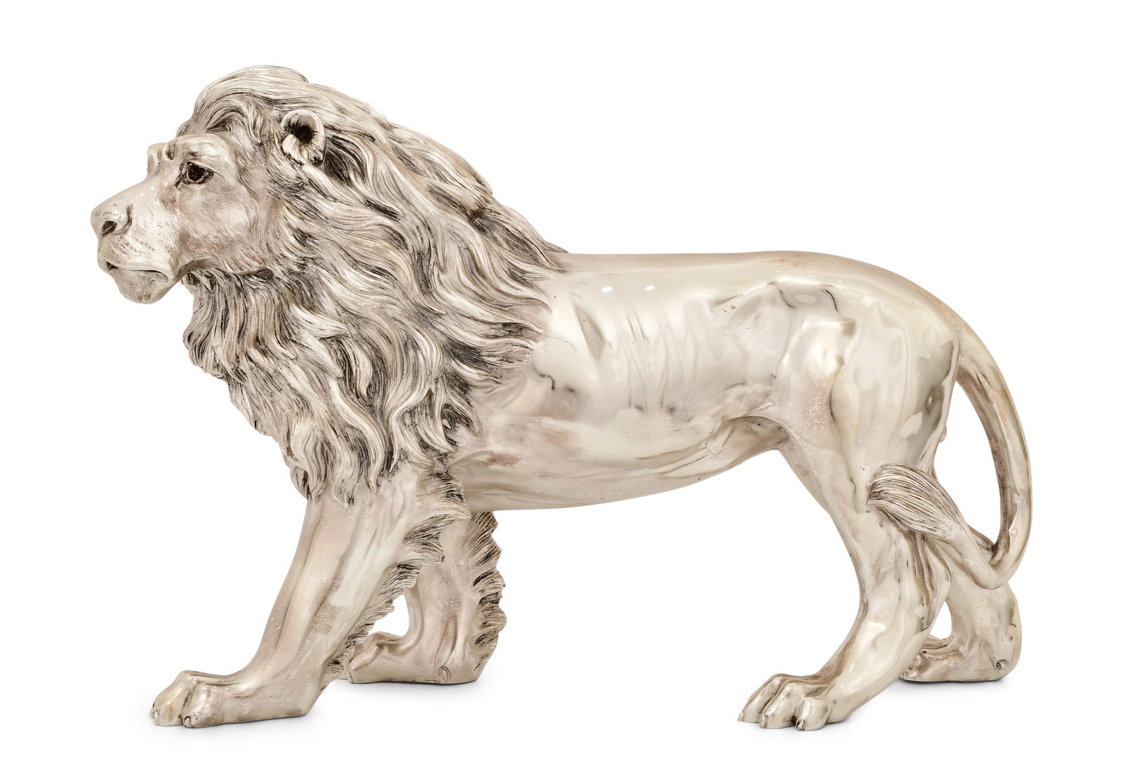 Gold Line Silver Figure of a Lion (1 of 6)