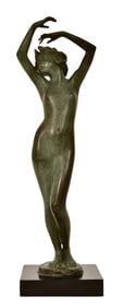 Emil Fuchs (American, 1866-1929), "Dawn" Bronze Sculpture