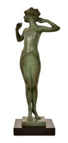 Emil Fuchs (American, 1866-1929), "Lazy" Bronze Sculpture