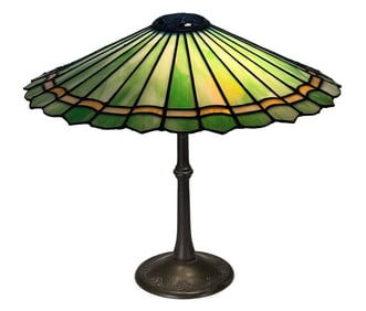 Suess Ornamental Glass Co. "Parasol" Table Lamp