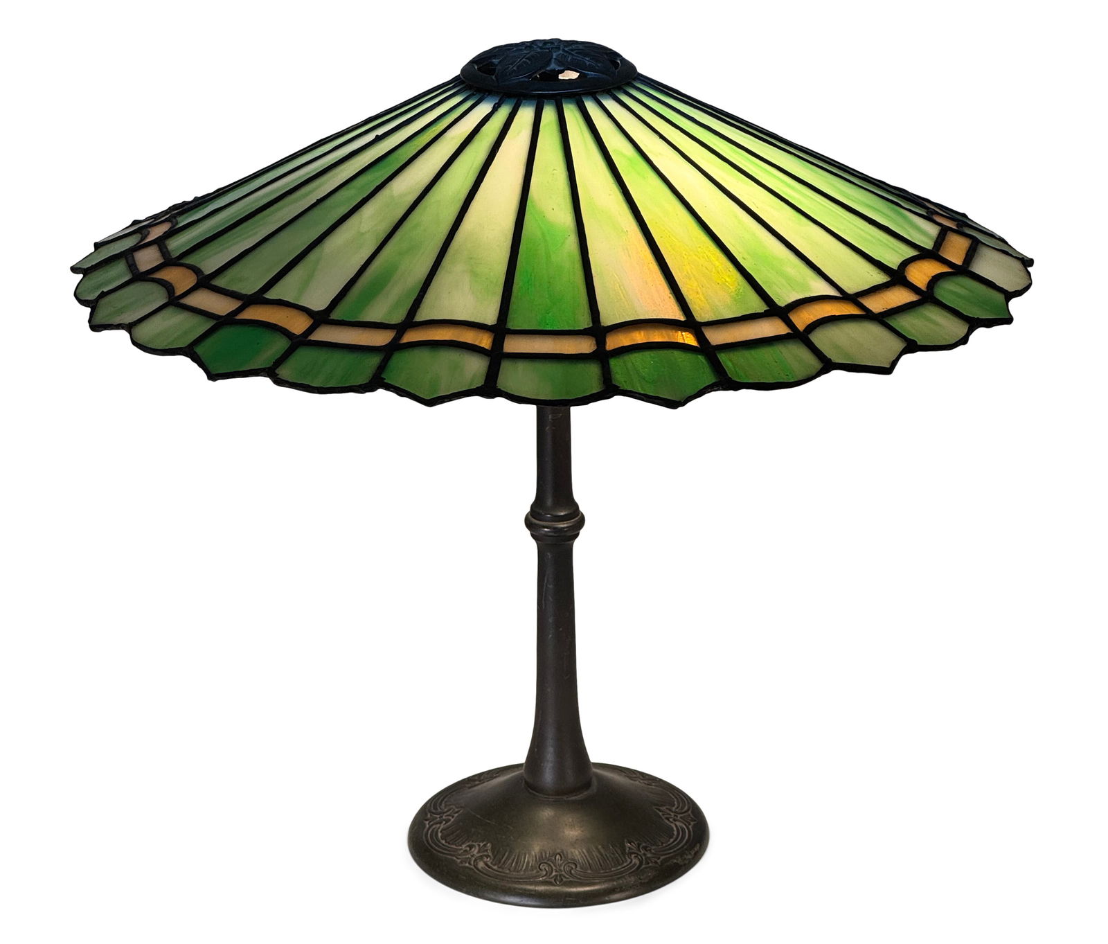 Suess Ornamental Glass Co. "Parasol" Table Lamp (1 of 4)