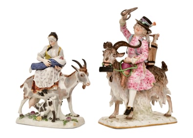 Two Meissen Porcelain Groupings