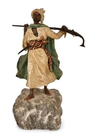 Franz Xaver Bergmann (Austrian, 1861-1936), Bronze Figure of a Warrior