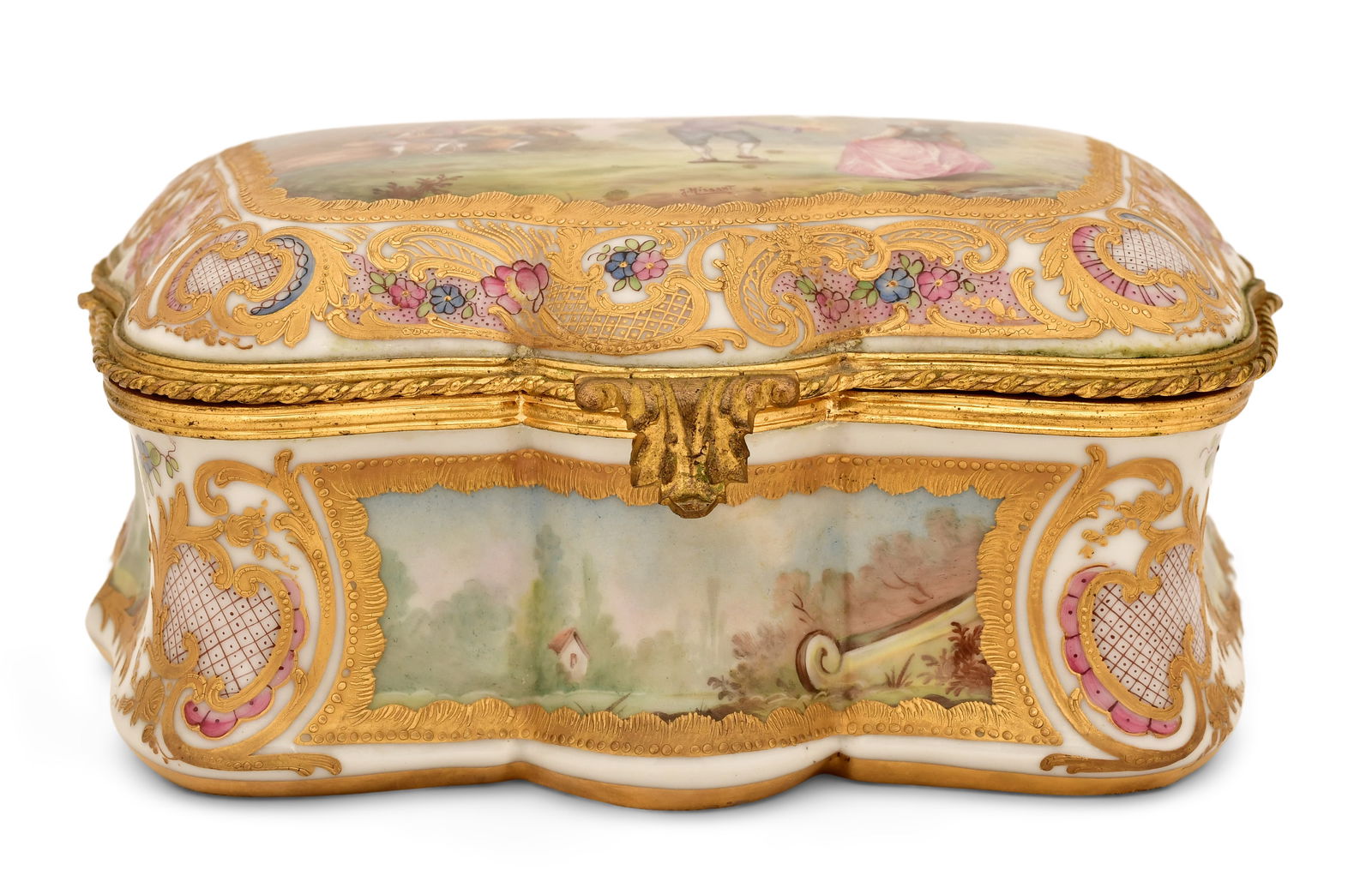 French Cheateau De Blois Hand-Painted Porcelain Box (1 of 8)