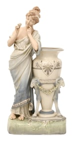 Royal Dux, Bohemia, Porcelain Figural Vase