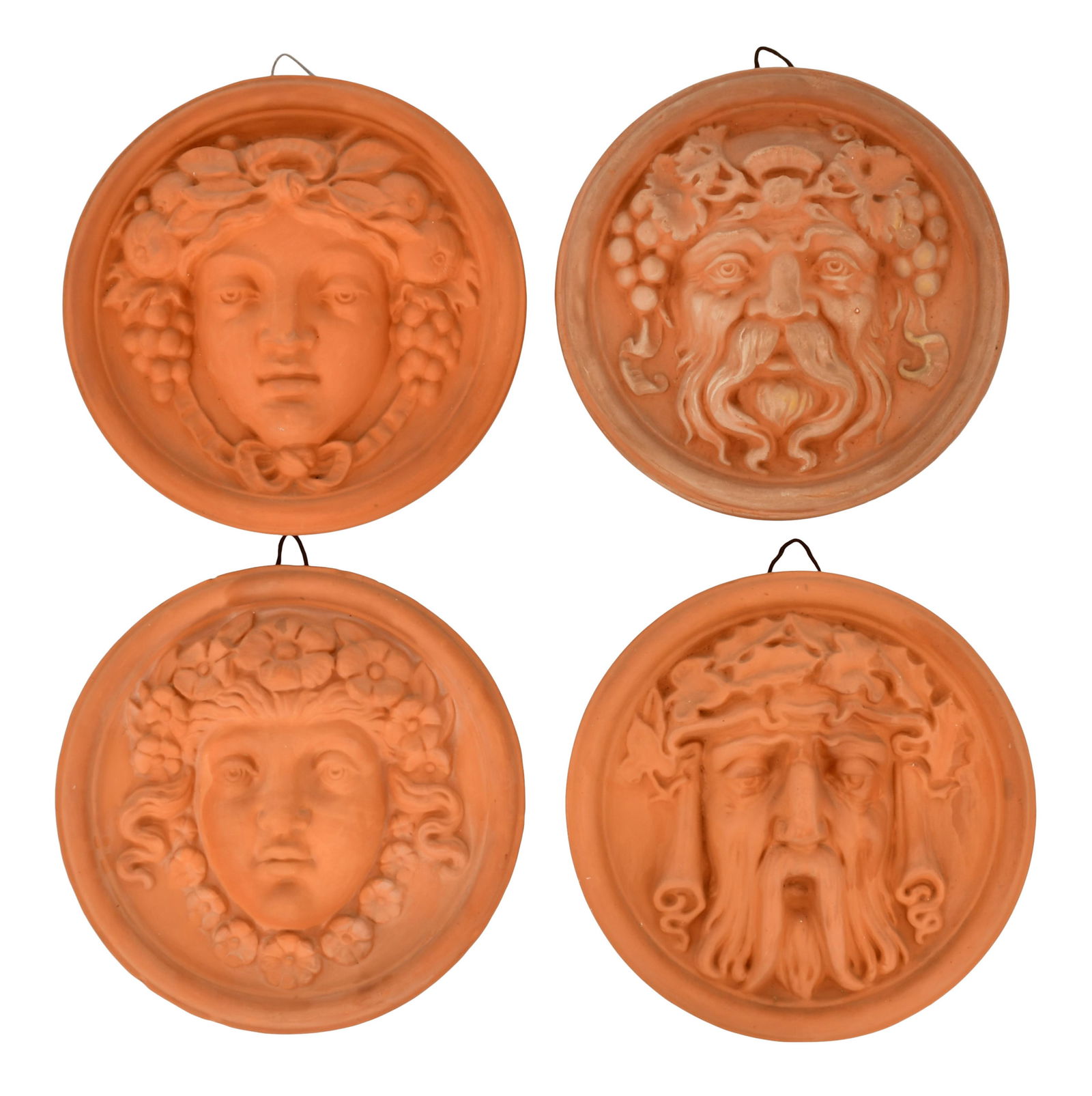 Set of Four Terracotta Figural Plaques of the Four Seasons (1 of 7)