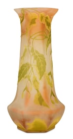 Émile Gallé (1846-1904), Cameo Glass Foliate Vase