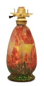 Daum, Nancy, Cameo Glass Floral Lamp Base