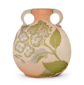 Émile Gallé (1846-1904), Cameo Glass "Hydrangea" Vase