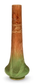 Daum, Nancy, Enameled & Gilt-Decorated Cameo Glass "Tulip" Vase