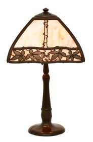 Handel Arts & Crafts Overlay Table Lamp