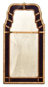 Venetian Cobalt Glass & Giltwood Mirror