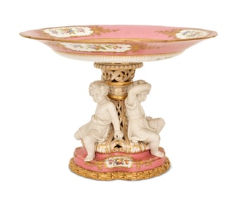 Porcelain Figural Tazza, Retailed by by Daniel, London