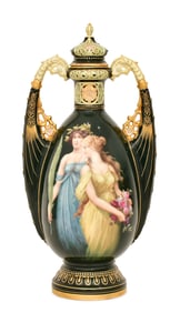 Ernst Wahliss (1837-1900), Porcelain Covered Urn