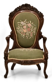 John H. Belter (New York, 1804-1863), "Rosalie with Grapes" Armchair