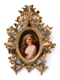 Hutschenreuther Hand-Painted Porcelain Plaque, "Solitude"