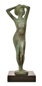 Emil Fuchs (American, 1866-1929), "Age of Innocence" Bronze Sculpture
