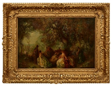 Frederick Ballard Williams (American, 1871-1956), Garden Scene with Figures