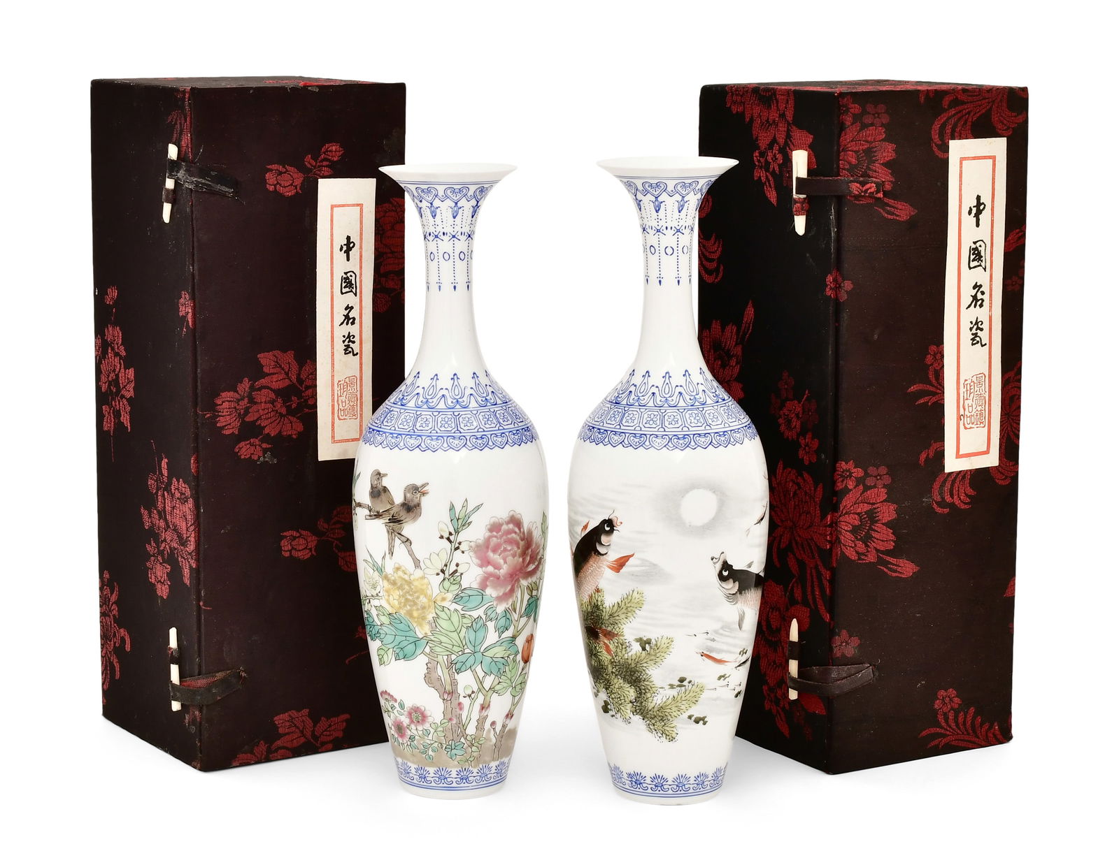 Pair of Chinese Eggshell Porcelain Vases (1 of 5)