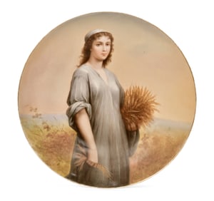 Royal Vienna Porcelain Charger, "Ruth"