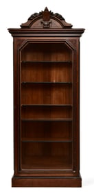 Renaissance Revival Walnut One-Door Cabinet with Owl Head