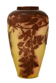 Émile Gallé (1846-1904), Cameo Glass Floral Vase